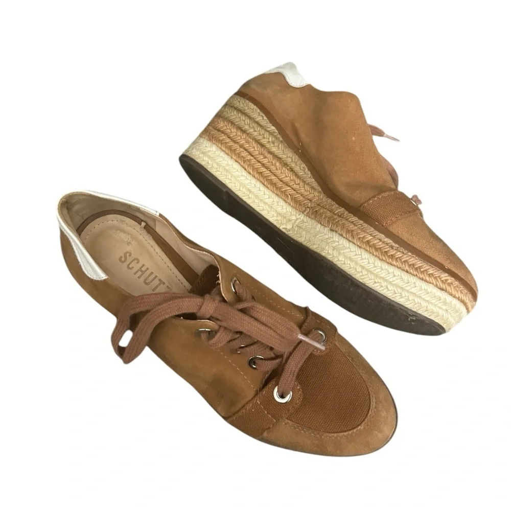 Schutz Platform Espadrille Sneaker Shoes Size 7.5